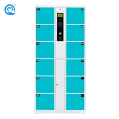 The Best Selling Bar Code metal wardrobe package Locker Supermarket 12 doors /Beauty Center Smart Electronic Locker