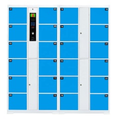 24 Doors Smart Electronic Locker Luggage Locker Barcode Scanning School/Gym/Supermarket Metal Electronic Locker