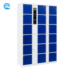 Cold Rolled Steel 18 Door Infrared Bar Code locker Supermarket/School/Library Electronic Storage Cabinet