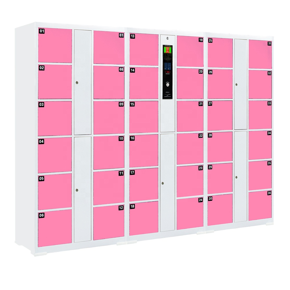 36 doors Intelligent Electronic Storage automatic door Lockers Bar Code Delivery Locker school student locker metal