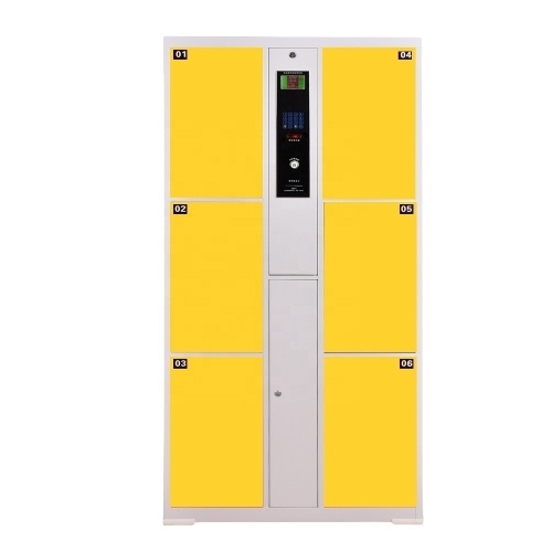 Several Optional 6 doors Cold Rolled Steel smart RFID parcel locker box Electronic Storage digital key Locker cabinet