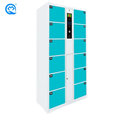 The Best Selling Bar Code metal wardrobe package Locker Supermarket 12 doors /Beauty Center Smart Electronic Locker