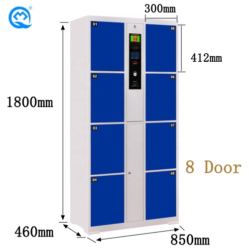 Cold Rolled Steel 18 Door Infrared Bar Code locker Supermarket/School/Library Electronic Storage Cabinet
