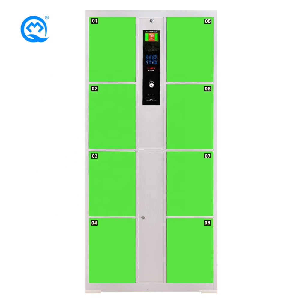 Network Storage Locker Bar Code 8 doors Identification Supermarket / Detention Center Automatic Intelligent Electronic Locker