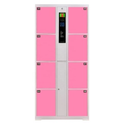 Intelligent Cold Rolled Steel 8 door Self-coding Identification Locker library / Restaurant Electronic Locker