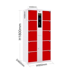 Smart Luggage Locker High Quality Cold Rolled Steel Self-code Recognition Locker For School/Gym