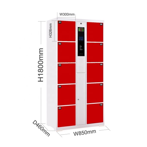 Smart Luggage Locker High Quality Cold Rolled Steel Self-code Recognition Locker For School/Gym