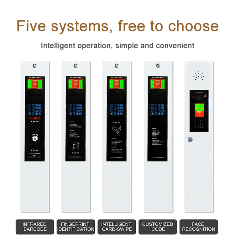 Intelligent Cold Rolled Steel Self-coding Identification Locker library / Restaurant Electronic Locker