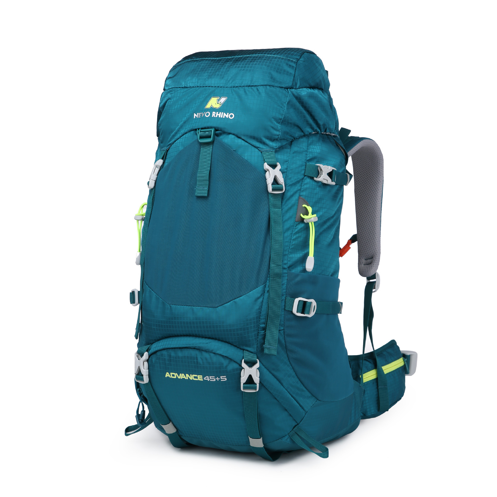 Huge volume Sports Explorer Backpack Full Internal Frame - Adjustable Backpacking Travel Gear - Water-Repellant Rainfly Cover, Sleeping Bag & 3-Liter Hydration Bladder Pack Storage - Graphite, 45+5L