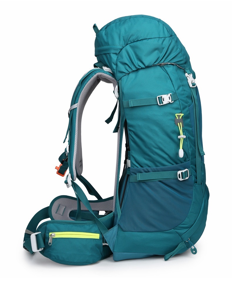 Huge volume Sports Explorer Backpack Full Internal Frame - Adjustable Backpacking Travel Gear - Water-Repellant Rainfly Cover, Sleeping Bag & 3-Liter Hydration Bladder Pack Storage - Graphite, 45+5L