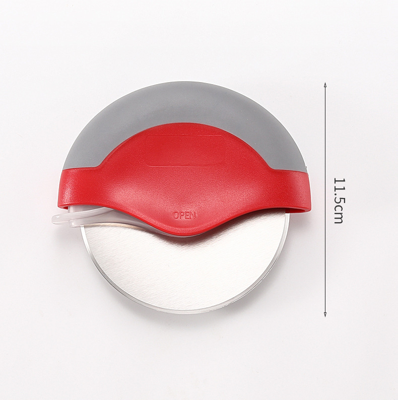 Pizza Cutter Wheel, Easy to Clean Detachable Slicer, Pizza Slicer Cutter, Premium Spuer Sharp Stainless Steel, with Protective Blade Guard, Large Size, Red