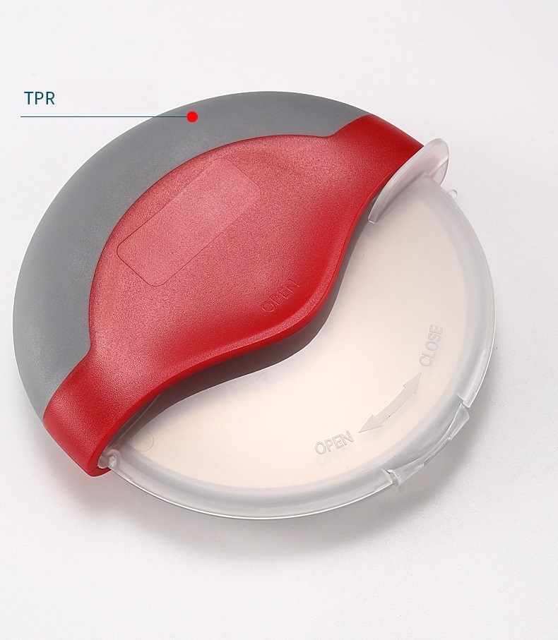 Pizza Cutter Wheel, Easy to Clean Detachable Slicer, Pizza Slicer Cutter, Premium Spuer Sharp Stainless Steel, with Protective Blade Guard, Large Size, Red