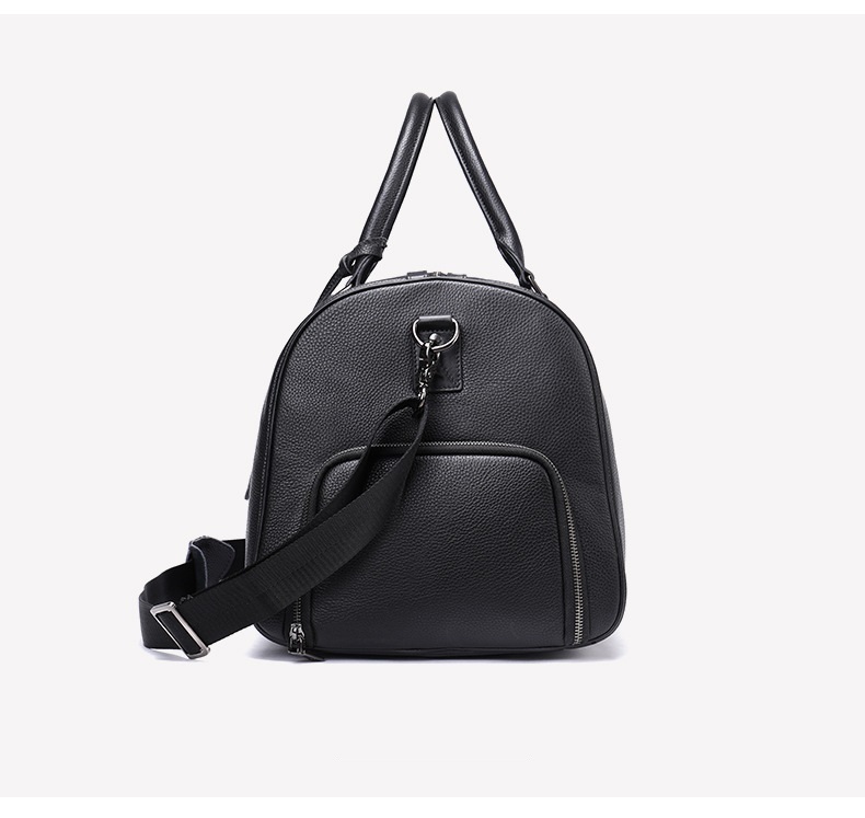 Leather duffle bags large 24 Inch Square Duffel Travel Gym Sports Overnight Weekender Leather Bag for men and women