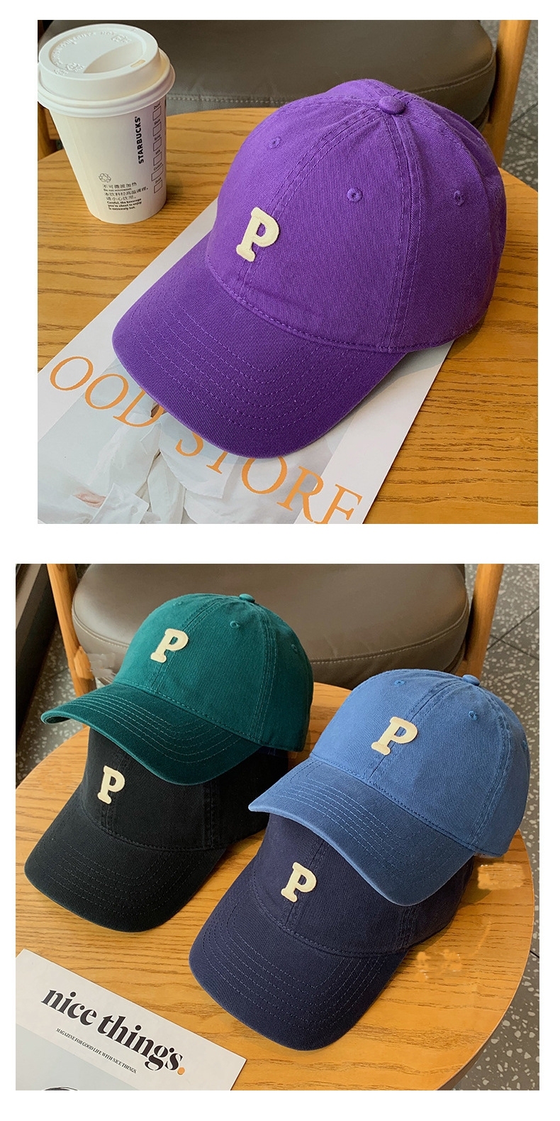 Men's and women's neutral baseball cap soft top sports cap