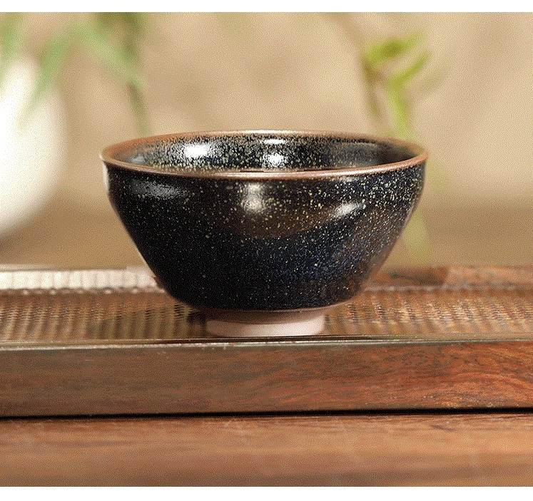 JianZhan Tenmoku Tea Coffee Cup Bowl Chinese Crafts Mug Designer Collection Ceremony Ancient Style HandWork Made by Chinese Top Master Sun