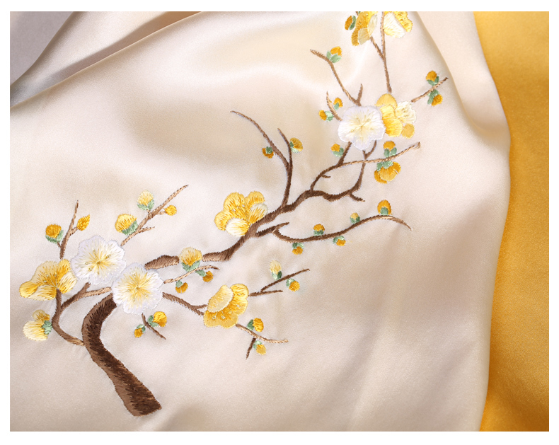 Silk Scarf Female Silk Mulberry Silk Scarf Spring and Autumn Handmade Su Embroidery Silk