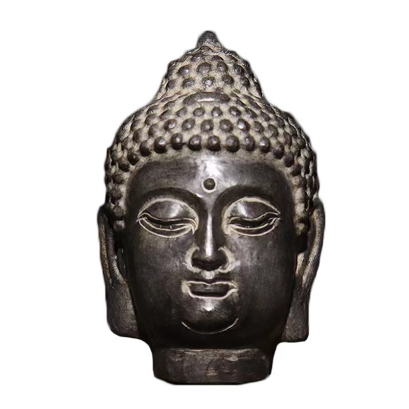 Buddha Head Meditating Asian Zen Outdoor Statue 17 cm High Bust Sculpture for Yard Garden Patio Deck Home