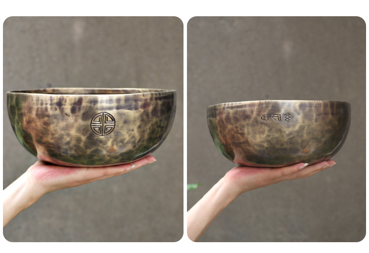 Nepal Singing Bowl Tibetan Singing Bowl Set by Ohm Store Meditation Sound Bowl Handcrafted in Nepal for Yoga Chakra Healing Mindfulness and Stress Relief