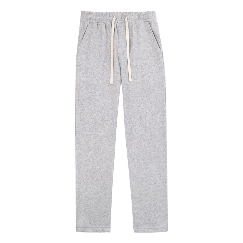 Pure cotton wool loop straight briefs, hipster, wide leg sports casual pants
