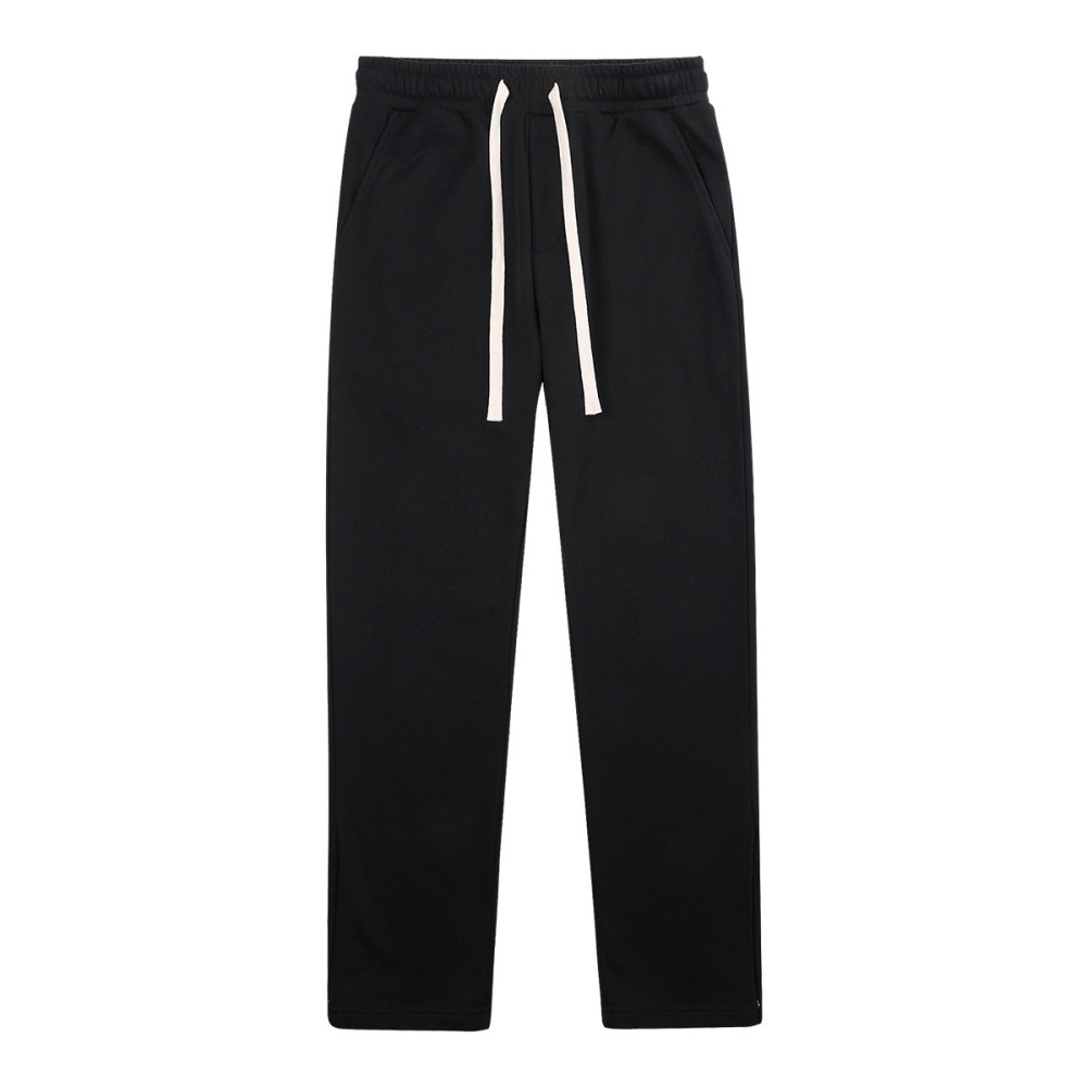 Pure cotton wool loop straight briefs, hipster, wide leg sports casual pants