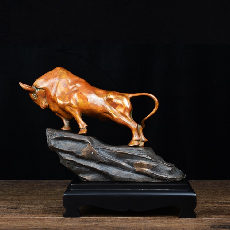 Copper Bull Art crafts bull antique Bronze Copper Chinese bull for Home Decoration Unique mystery handmade skills
