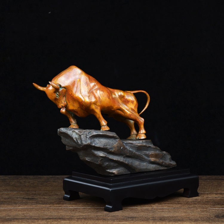 Copper Bull Art crafts bull antique Bronze Copper Chinese bull for Home Decoration Unique mystery handmade skills