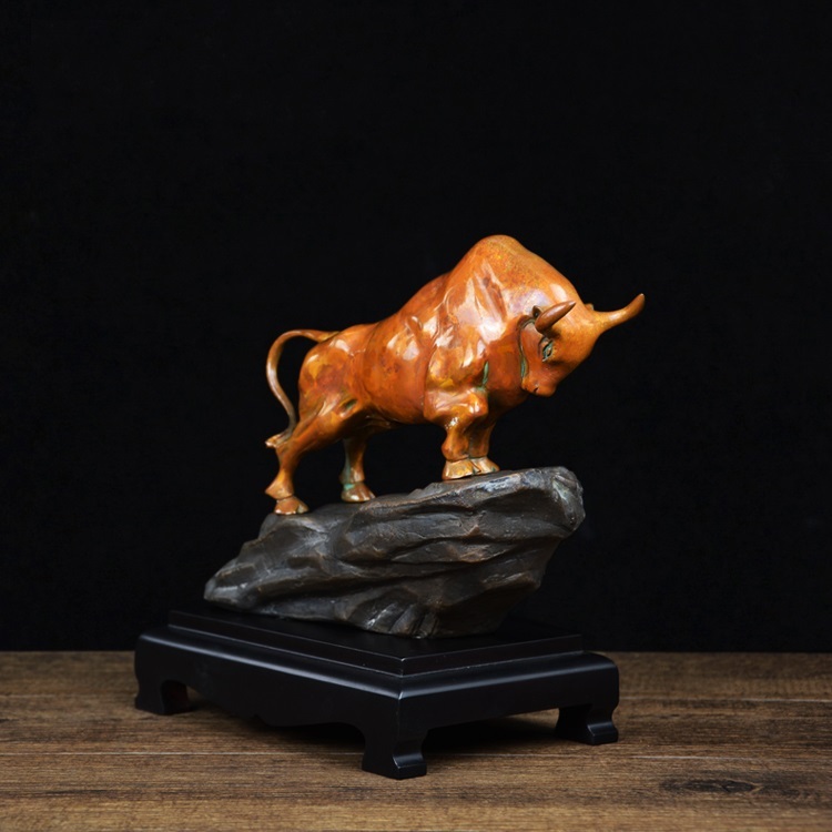 Copper Bull Art crafts bull antique Bronze Copper Chinese bull for Home Decoration Unique mystery handmade skills