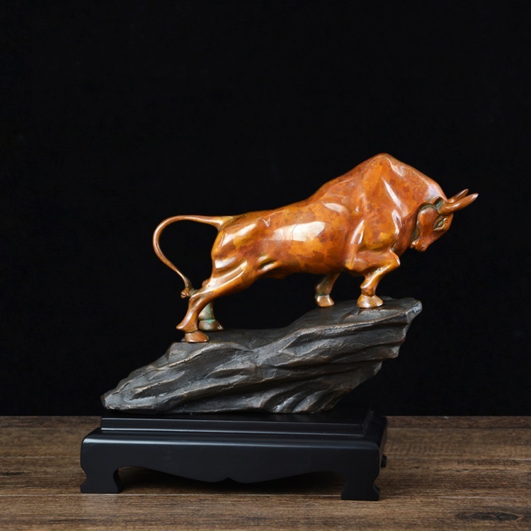 Copper Bull Art crafts bull antique Bronze Copper Chinese bull for Home Decoration Unique mystery handmade skills