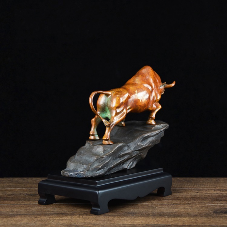 Copper Bull Art crafts bull antique Bronze Copper Chinese bull for Home Decoration Unique mystery handmade skills