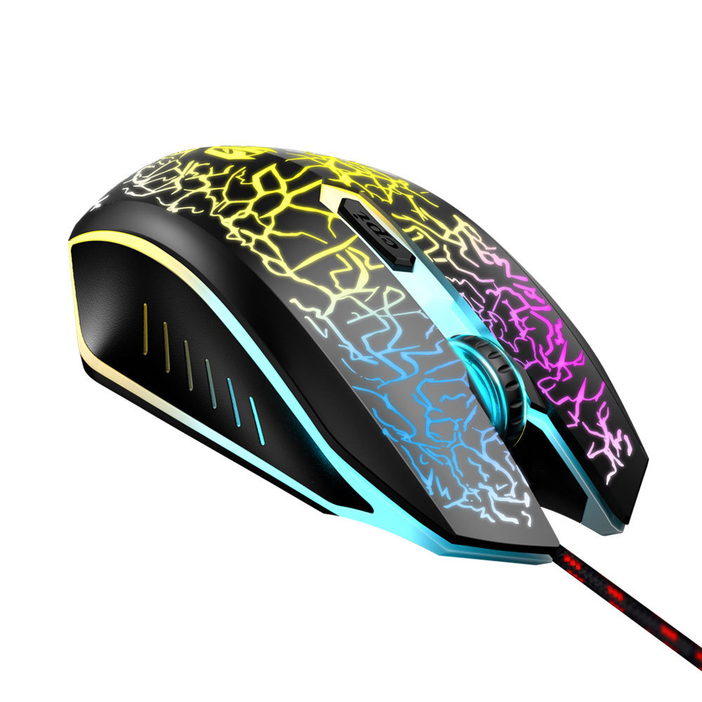 Gaming Mouse Wired, USB Optical Computer Mice with RGB Backlit, 4 Adjustable DPI Up to 3600, Ergonomic Gamer Laptop PC Mouse with 6 Programmable Buttons for Windows 7/8/10/XP Vista Linux -Black