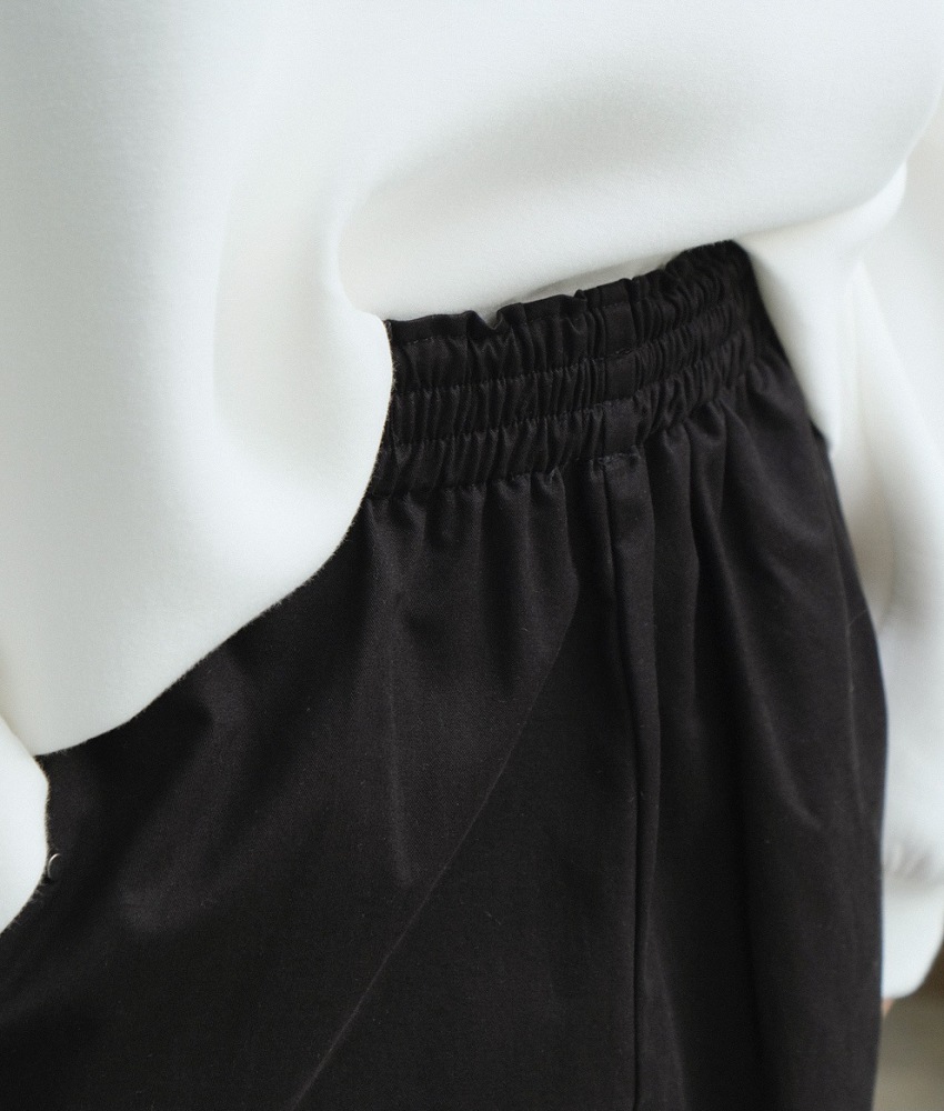Japanese street stretchy drawstring overalls loose-fitting slim high waisted leg straight leg casual pants