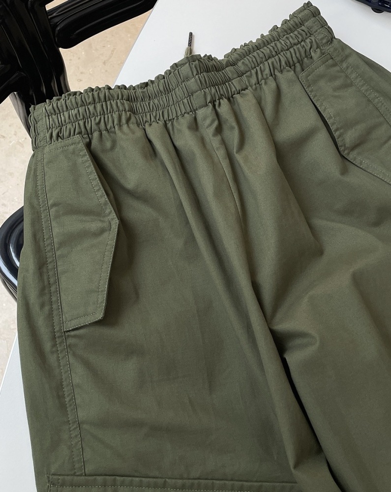 Japanese street stretchy drawstring overalls loose-fitting slim high waisted leg straight leg casual pants