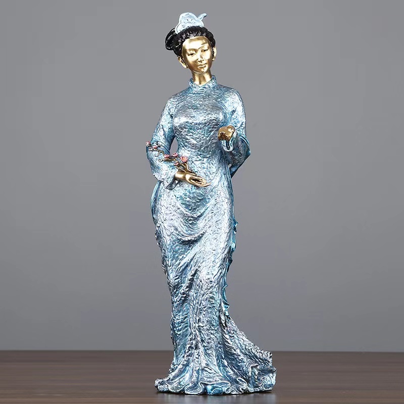 Expertly Crafted of Cold Cast Bronze in Strikingly Sculpted Detail Mixing Bronze Powder with Resin Gives it an Authentic Metal Look with a Stunning Antique Bronze Finish and You'll Marvel at the Colored Effects Impressively Detailed Statue Depicting the T