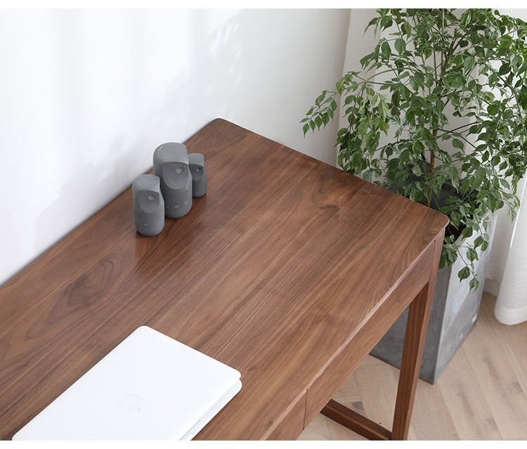 Modern Minimalist Solid Wood Computer Desk Office Desk North American Home Study Desk Writing Desk Black Walnut
