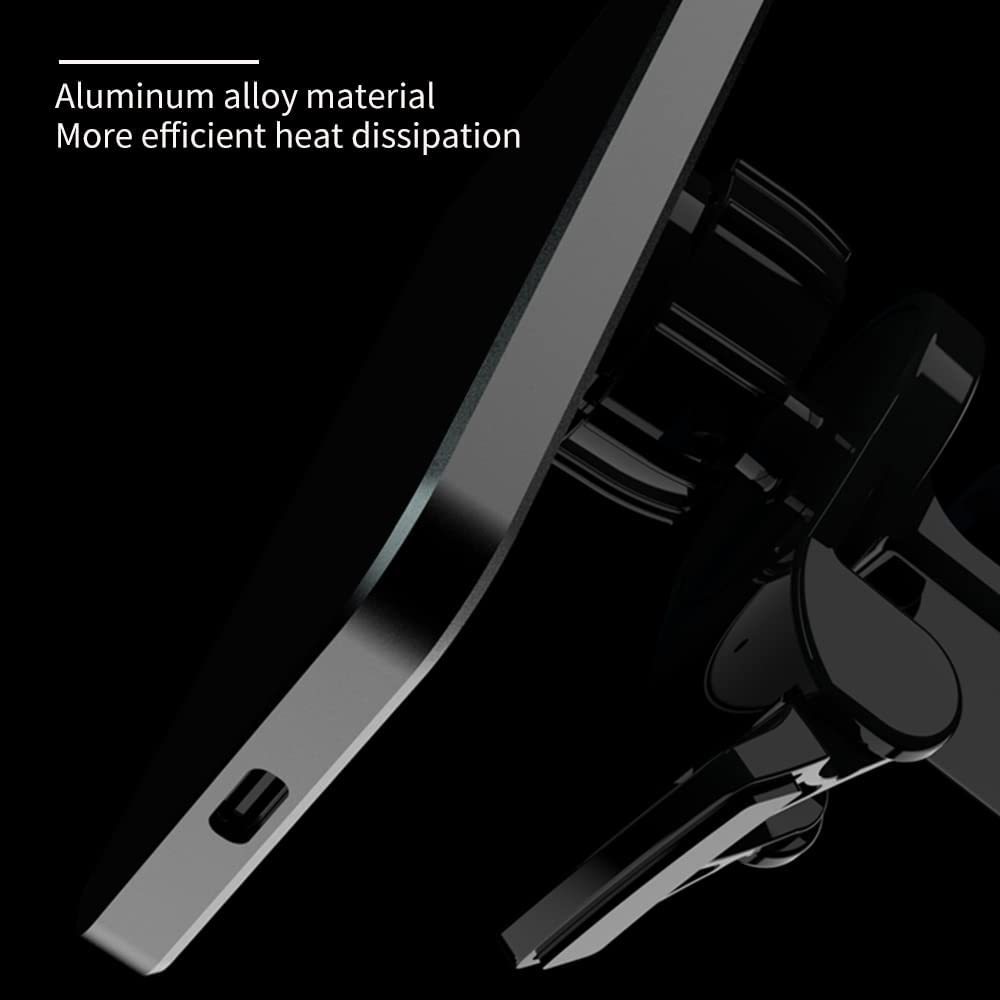 Magnetic Wireless Car Charger Mount, 15W Qi Fast Charging Car Charger Phone Mount Dashboard Vents Phone Mount Compatible