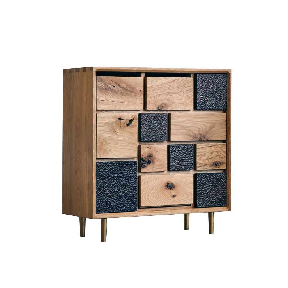 Wooden Storage Box with 16 Drawers Cabinet with Drawers Legging Cabinet Office File Cabinet with legs Open Shelf Wood Office Cabinet