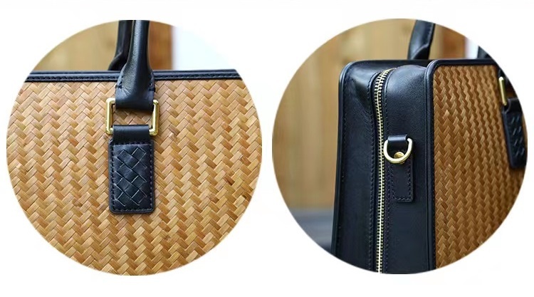 Handwoven Rattan vintage purse Bag Natural Chic Casual Handbag Beach Sea tote Basket Straw vacation Bag