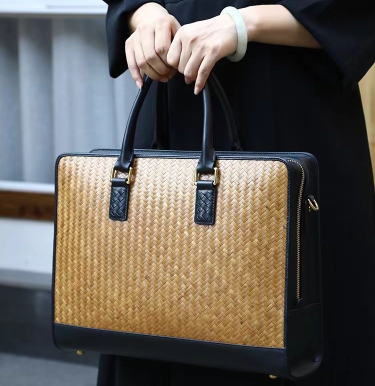 Handwoven Rattan vintage purse Bag Natural Chic Casual Handbag Beach Sea tote Basket Straw vacation Bag