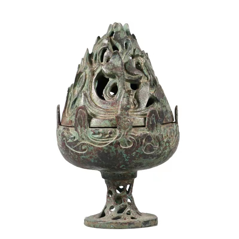 Chinese Vintage Style Antique Bronze Burner Imitation Royal Family Burner Traditional Ancient