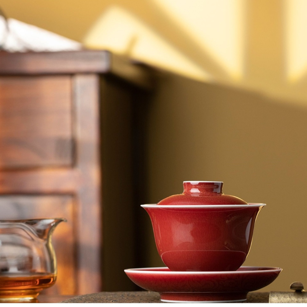 Jingdezhen Chinese Gaiwan Handmade 160ML China Porcelain Gaiwan Kungfu Teacup Traditional Chinese Teaware Tea