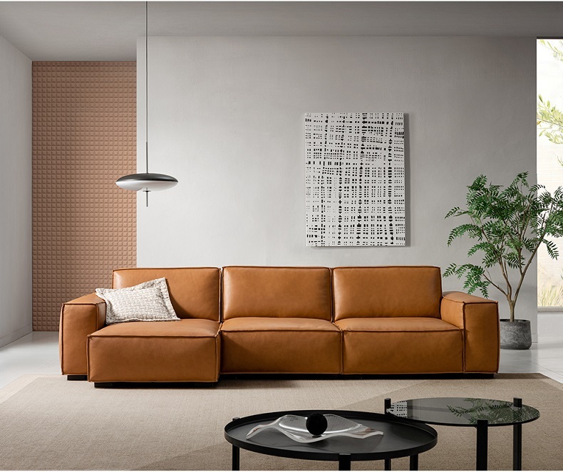 Sofa Couch Modern Leather Sofa Modern Leather Loveseat Sofa Lauren Genuine Leather Down-Filled Oversized Loveseat Sofa