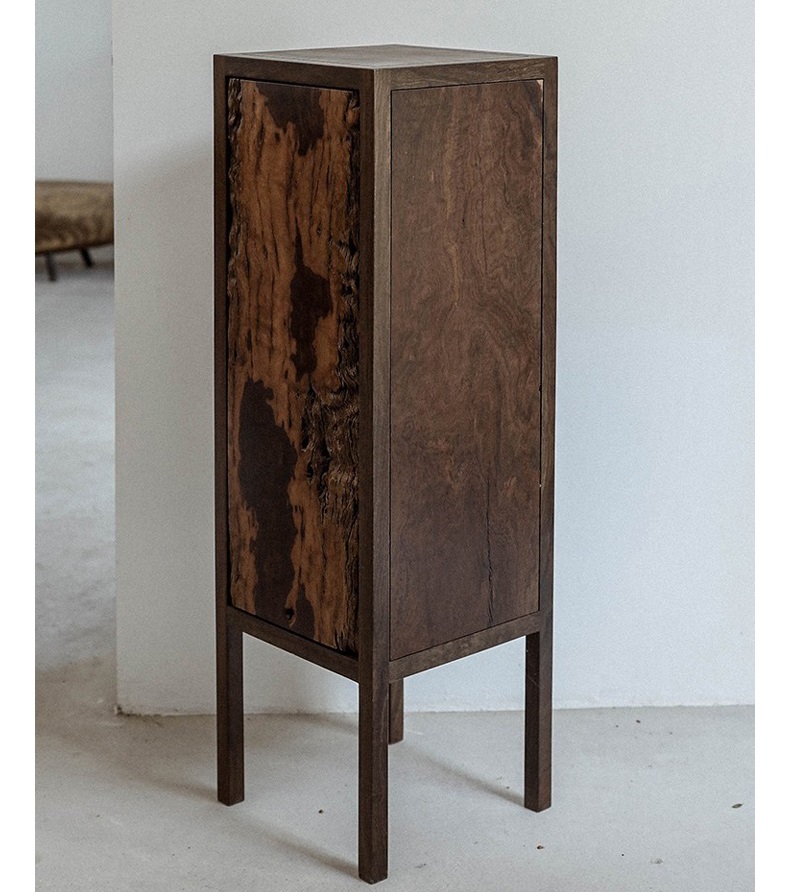 Plant Stand Natural Wood with Cabinet Indoor Metal Flower Shelf for Multiple Plants Corner Tall Flower Holders