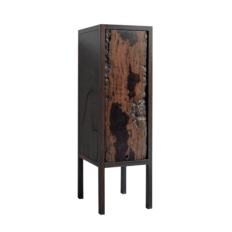 Plant Stand Natural Wood with Cabinet Indoor Metal Flower Shelf for Multiple Plants Corner Tall Flower Holders