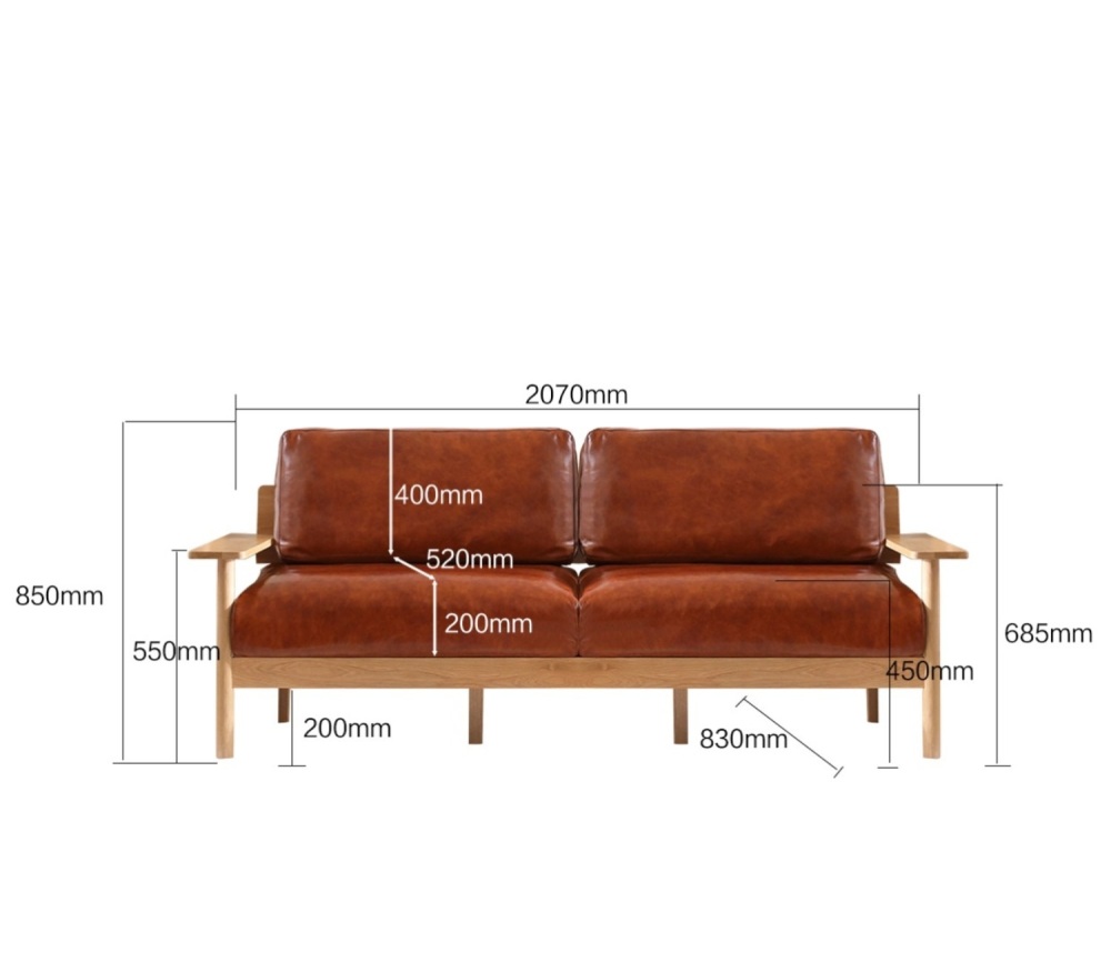 Sofa Couch Modern Leather Sofa Modern Leather Loveseat Sofa Lauren Genuine Leather Down-Filled Oversized Loveseat Sofa