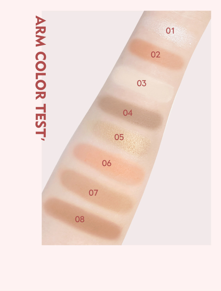 Blush rouge highlight repair capacity multifunctional blush palette natural nude makeup 8color eyeshadow palette makeup
