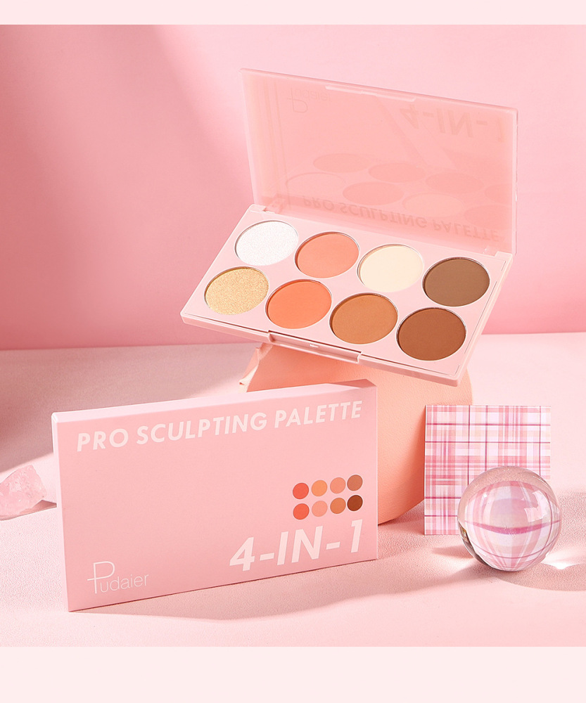 Blush rouge highlight repair capacity multifunctional blush palette natural nude makeup 8color eyeshadow palette makeup