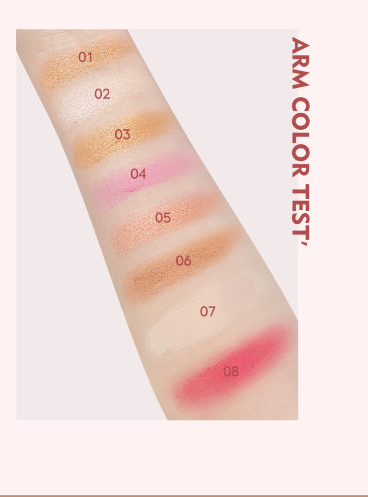 Blush rouge highlight repair capacity multifunctional blush palette natural nude makeup 8color eyeshadow palette makeup