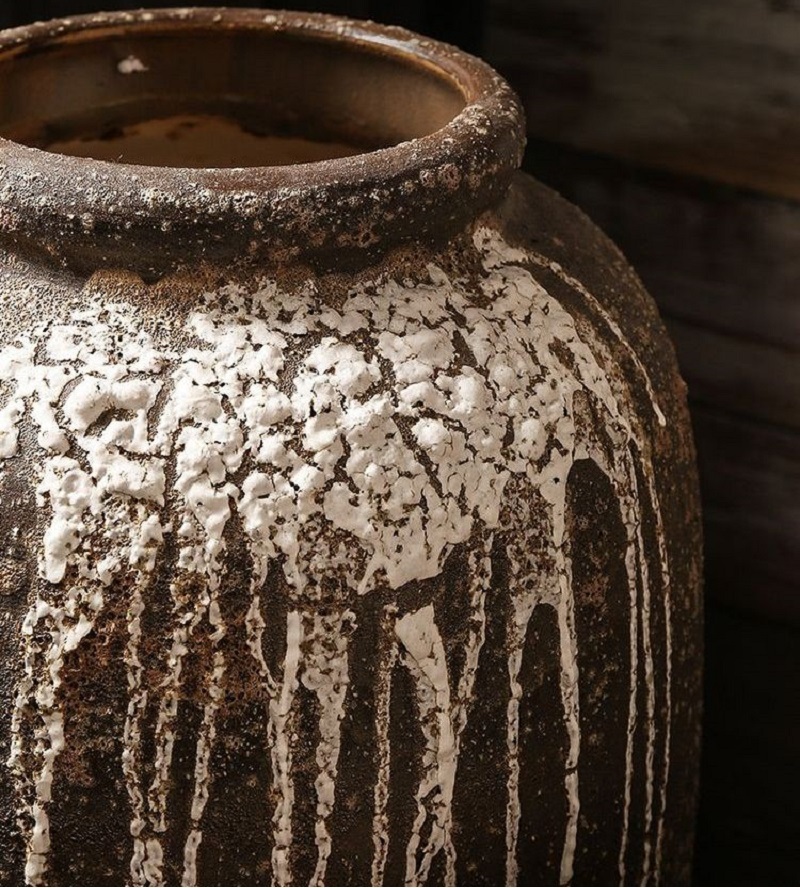 Ceramic Flower Vases,Rustic Home Décor Floral Vase,Shabby Chic Vase,for Home Decor Living Room Centerpieces and Events