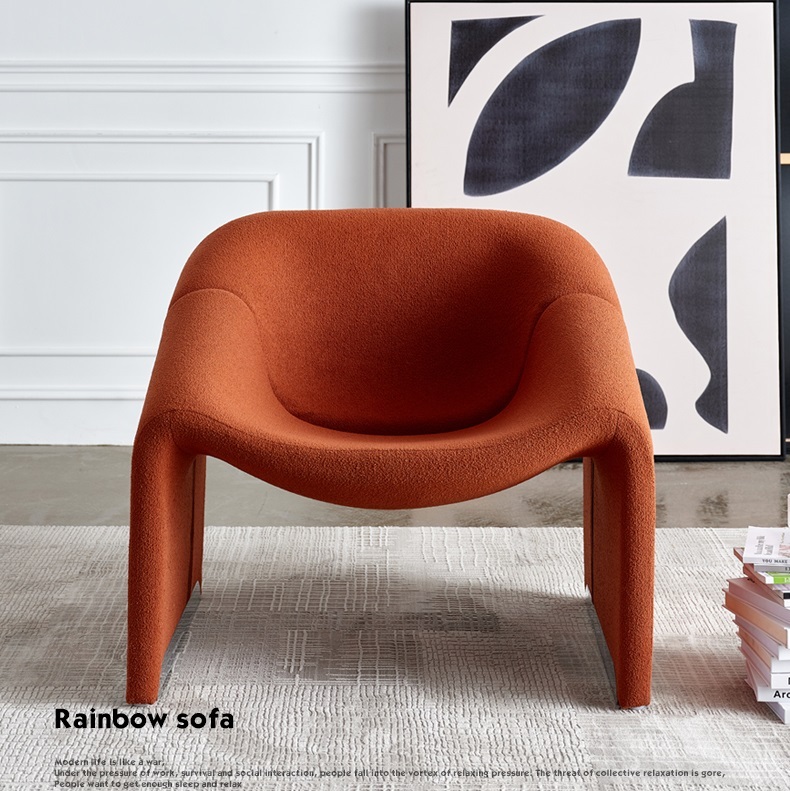 Ligne Roset Ploum Sofa Sofa Bed Twin Memory Foam Sofa Couch Modern Sofa Lauren Down-Filled Oversized Loveseat Sofa Simple special-shaped combination living room corner lamb fleece fabric sofa