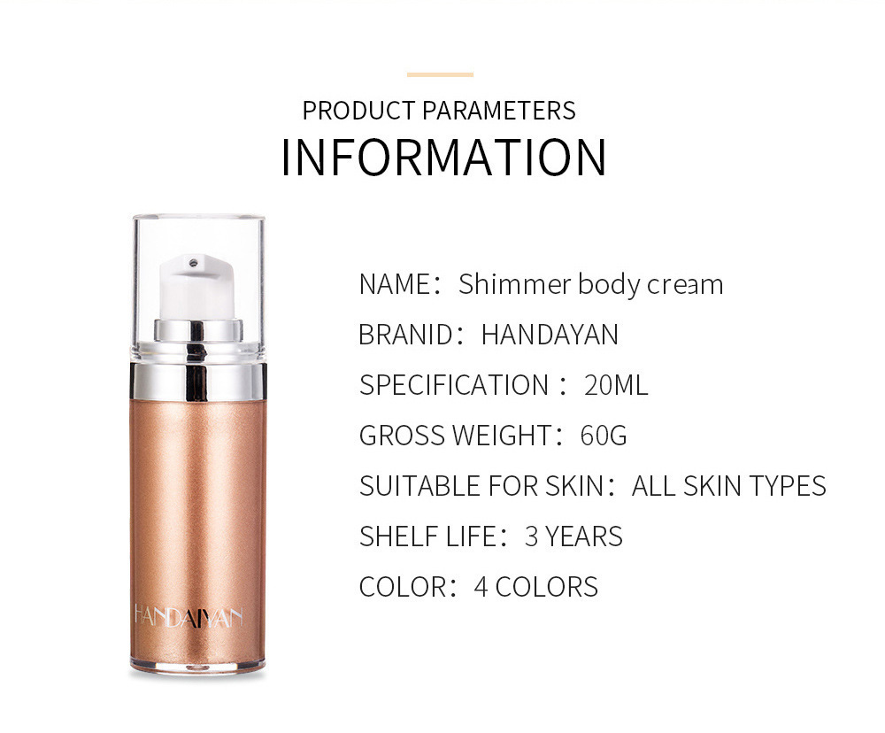 Highlight Summer Beach Sexy Whole Body Brightening Body Brightening Liquid Emulsion